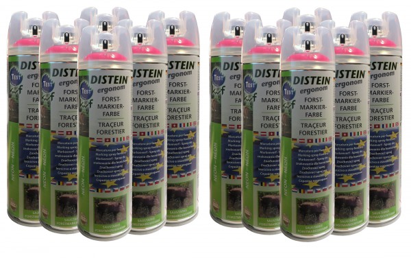 12x Distein Signierspray Markierspray Forstmarkierfarbe Ergonom neonpink 0322 8421