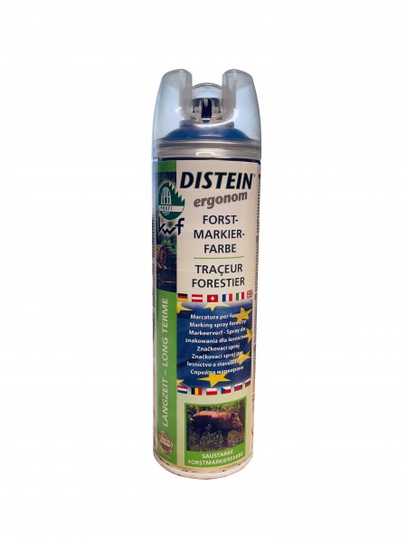 Distein BLAU Langzeit Signierspray Markierspray Forstmarkierfarbe Ergonom 5 Jahre
