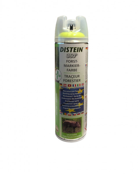 Distein Signierspray Markierspray Forstmarkierfarbe Ergonom 360° neongelb  0321 2035