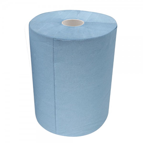 Putzpapier Papierrolle Papierhandtuch, blaue Rolle, 36cm x 370m, 2-lagig, Außen Ø300mm 0725 8679