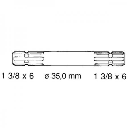 Anschlusswelle Zapfwellenstummel / Verlängerung beidseitig 250mm