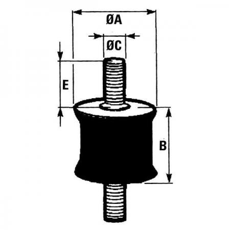 Schwingungsdämpfer  M6  15mm