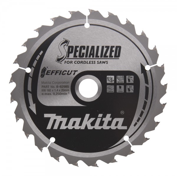Makita B-62985 Kreissägeblatt 165x20x25Z EFFICUT Handkreissäge   1225 2320