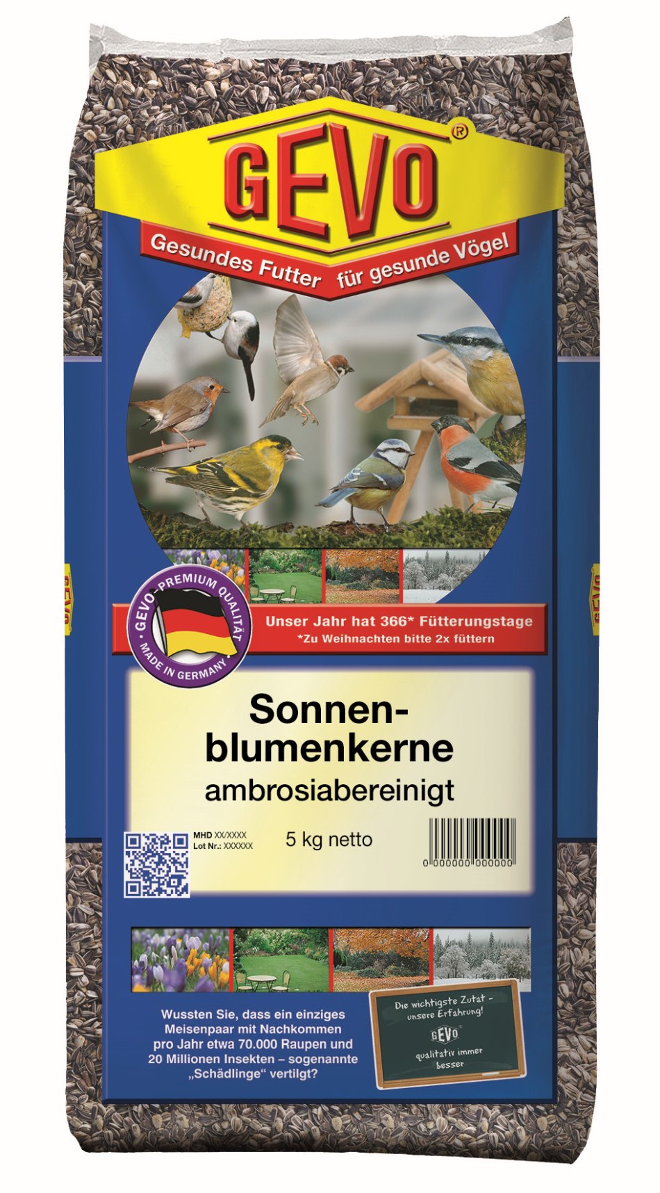 Vogelfutter 5 Kg 25 Kg Wildvogelfutter Winterstreufutter – Perfekt Für Vögel Im Garten, Energiereich & Natürliche Mischung Fettfutter Wildvögel