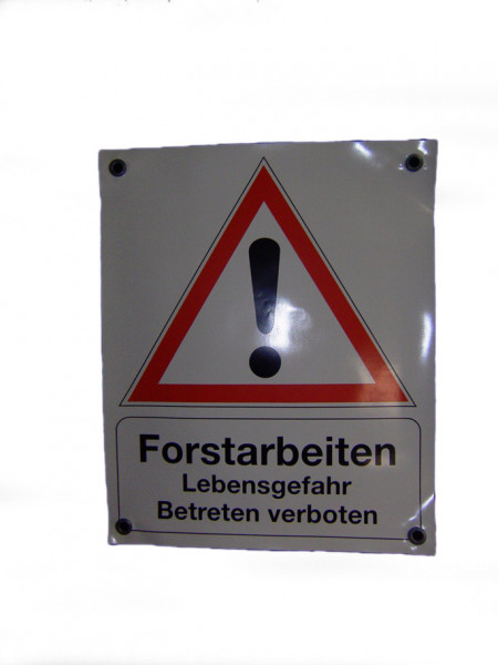 Absperrbanner - Forstarbeiten - Lebensgefahr - Betreten verboten