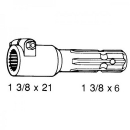 Zapfwellenverlängerung 21F zu 1 3/8  Verschraubt