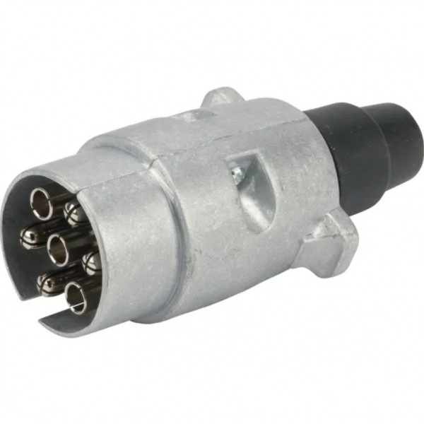 Stecker | 7-polig | Metall - Schraubverschluss | Metallstecker | Schraubstecker | Kabelstecker | Anhänger | KFZ | PKW | Elektik für Anhänger | Wohnwagen | 7 Pol  1122 6688