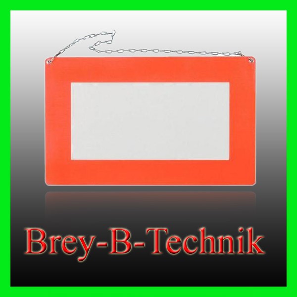 Langgutschild 40x25 cm Weiss Rot