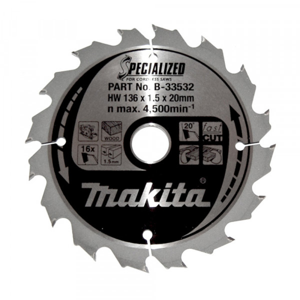 Makita B-33532 SPECIALIZED Kreissägeblatt 136x20x 8240 0621