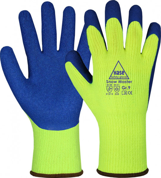 SNOW MASTER Winterhandschuhe Acryl/Latex Gr8 gelb    1019 6118