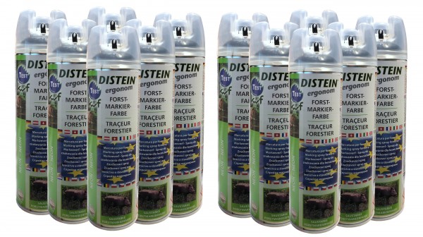 12x Distein Signierspray Markierspray Forstmarkierfarbe Ergonom schwarz