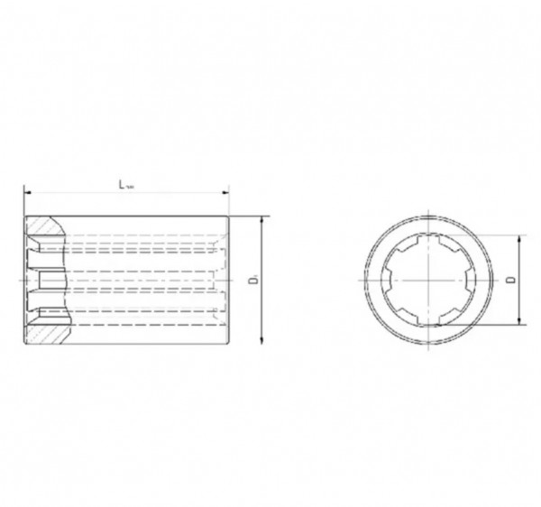 Zapfwellen Profilhülse Profilbuchse Zapfwellenprofil DIN 5463  