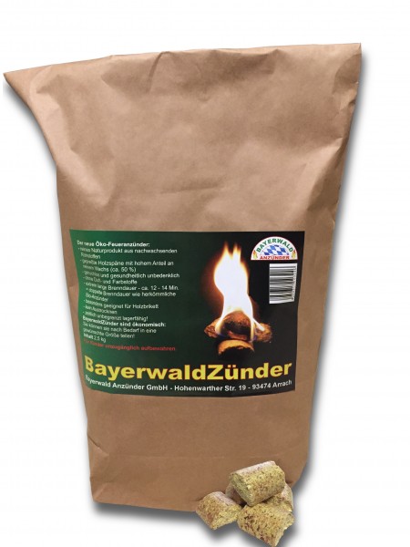 Bayerwald Zünder Grillanzünder 2,5 kg ca. / 125 Stück
