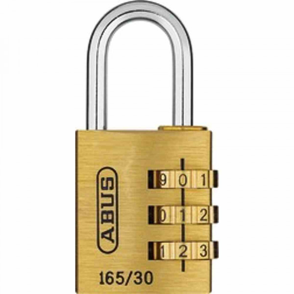 ABUS Zahlenschloß Messing 165/30 mm mit verstellbarem Code