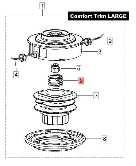 Makita Dolmar 380224723 Feder für Fadekopf Comfort Trim Large  1022 8676