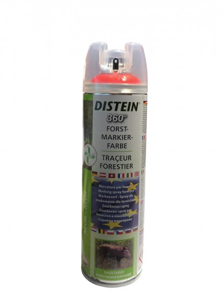 Distein Signierspray Markierspray Forstmarkierfarbe Ergonom 360° neonrot   0321 2033