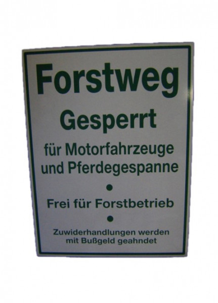 Forstweg Schild Verbotsschild    919 1652