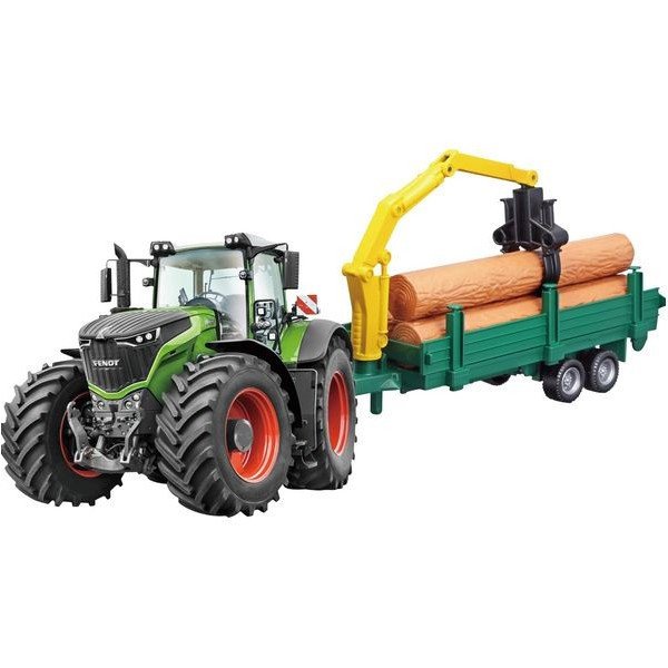 Bburago Fendt 1000 Vario mit Holztransportanhänger