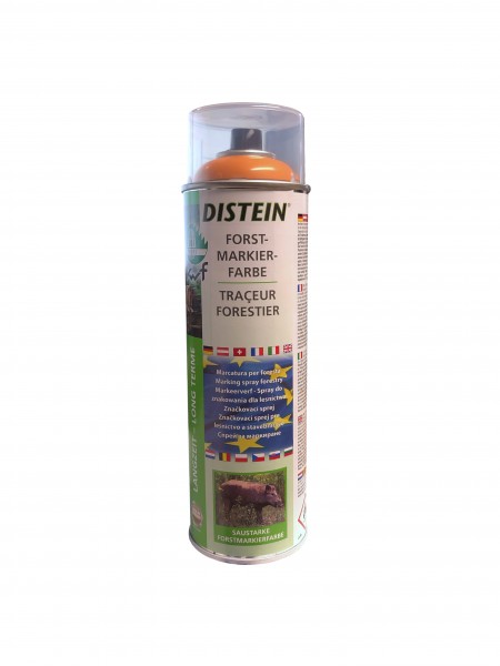 Distein ORANGE Langzeit Signierspray Markierspray Forstmarkierfarbe 5 Jahre