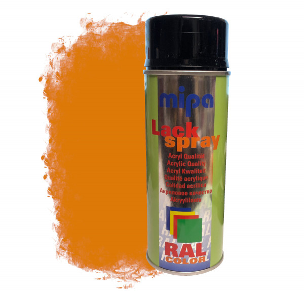 RAL 2000 Gelborange Mipa Acryl Lackspray Sprühdose 400 ml.