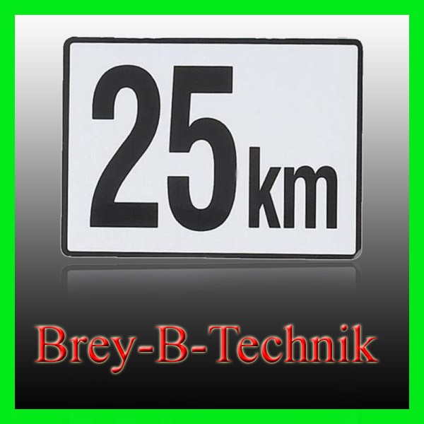 Geschwindigkeitstafel Blech 25 km/h