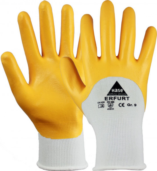 ERFURT Sicherheitshandschuhe Nitril gelb Gr.11 1019 3833