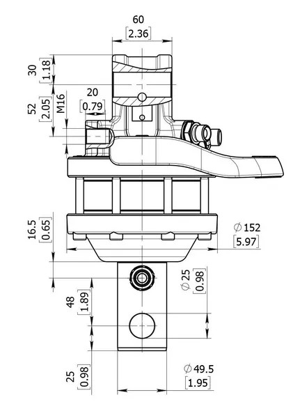 Drehmotor Rotator Greifermotor 3,0 Tonnen Endlos Verladezange Holzzange Rückezange Rückewagen 0124 8568